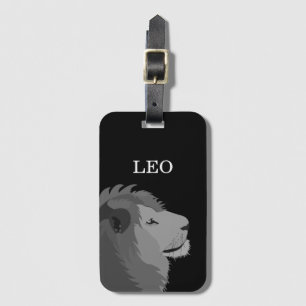 Etiqueta De Bagagem Leão Personalizado Vida Selvagem Animal Leo Zodiac