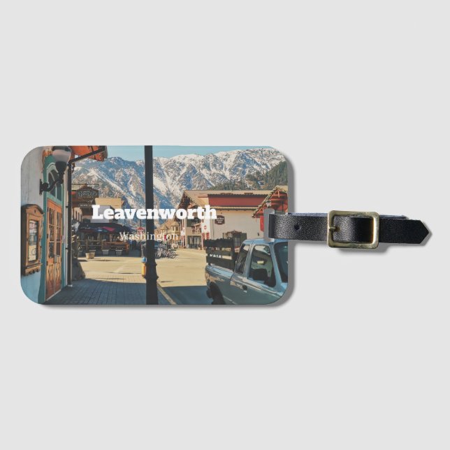Etiqueta De Bagagem Leavenworth - Washington  (Frente Horizontal)
