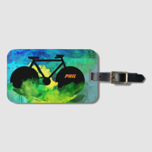 Etiqueta De Bagagem legal arte gráfica de bicicleta