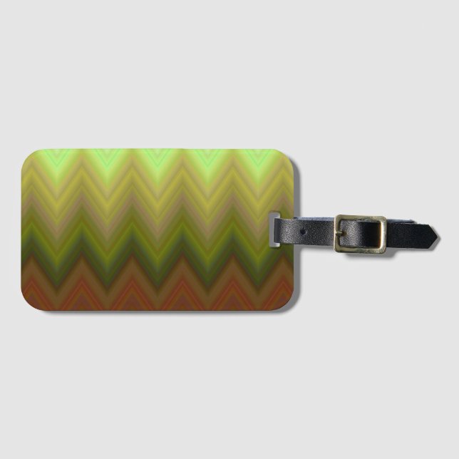 Etiqueta De Bagagem Legal Trendy Chevron Zigzag Ombre (Frente Horizontal)