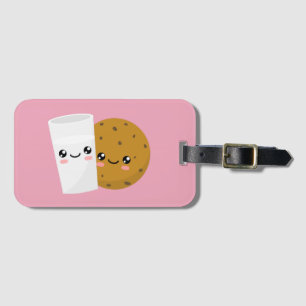 Etiqueta De Bagagem Leite e Cookie