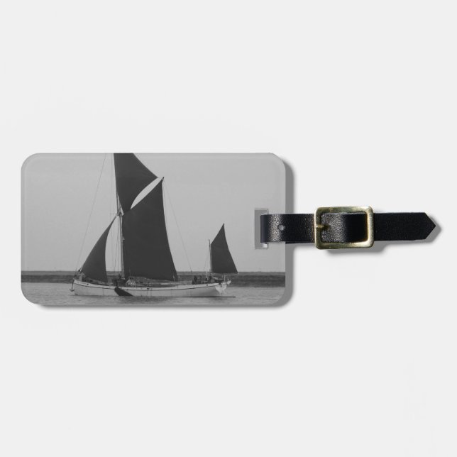 Etiqueta De Bagagem Lembrete de Barcaça de Vela (Frente Horizontal)