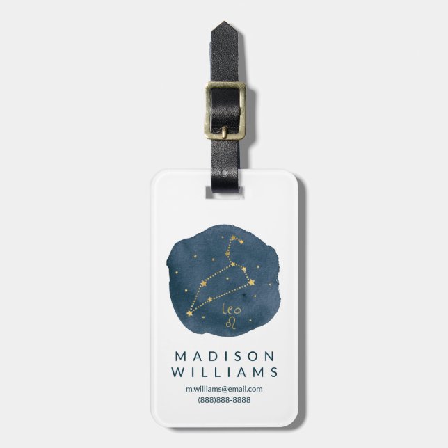 Etiqueta De Bagagem Leo (Frente Vertical)