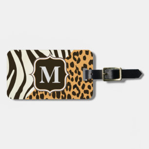 Etiqueta De Bagagem Leopard e Zebra