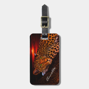 Etiqueta De Bagagem Leopardo