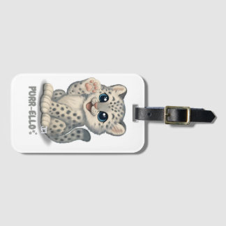 Etiqueta De Bagagem Leopardo-das-neves - Purr-elo