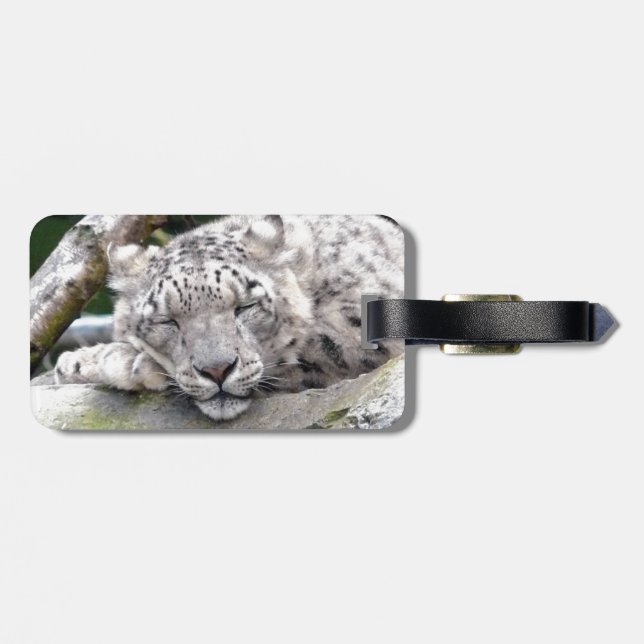 Etiqueta De Bagagem Leopardo de neve - bonito! (Traseira Horizontal)