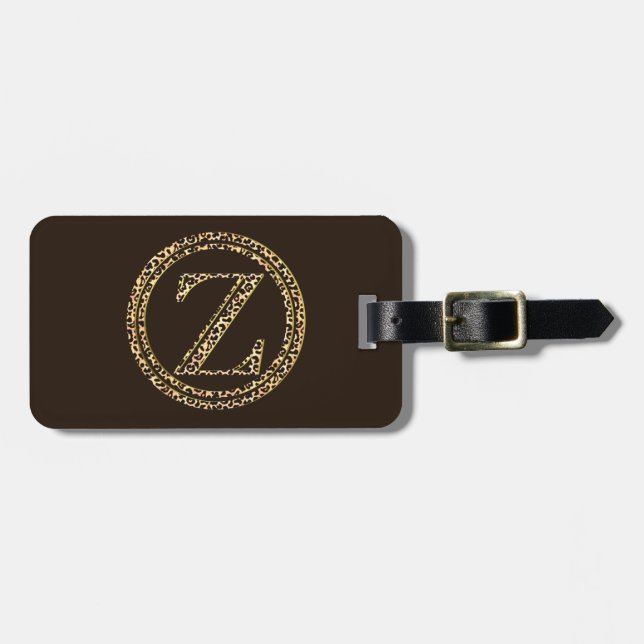 Etiqueta De Bagagem Leopardo Z (Frente Horizontal)
