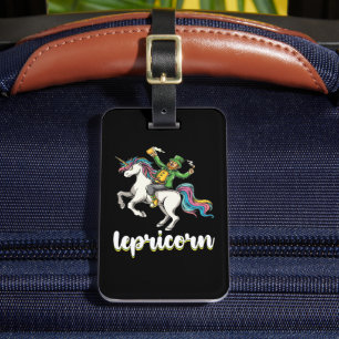Etiqueta De Bagagem Lepricorn Leprechaun Dia de São Patrício Unicorn