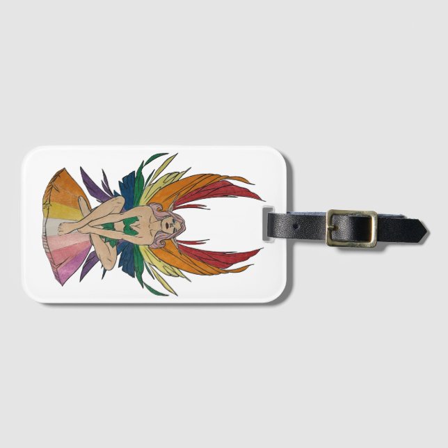 Etiqueta De Bagagem Lesbian Faerie (Frente Horizontal)