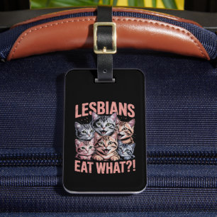 Etiqueta De Bagagem Lésbicas Comem Que Orgulho LGBTQ Lésbica De Gato E
