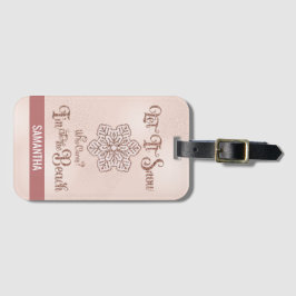 Etiqueta De Bagagem Let it Snow–Funny Christmas Beach Pink