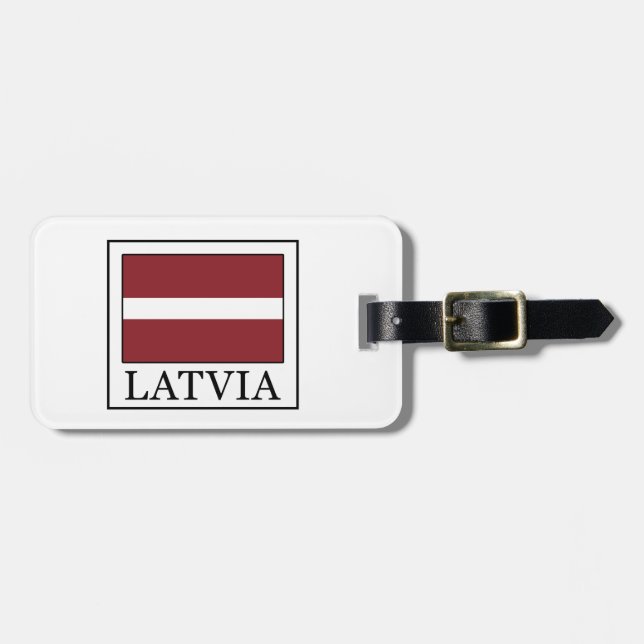 Etiqueta De Bagagem Letónia (Frente Horizontal)