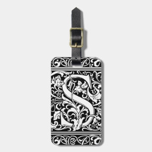Etiqueta De Bagagem Letra S Monograma Medieval Art Nouveau