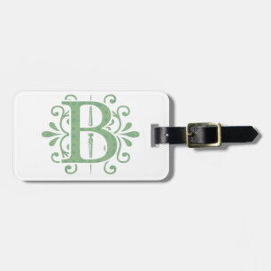 Etiqueta De Bagagem Letras alfabéticas - letra B - branco
