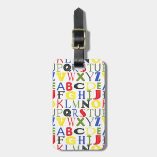 Etiqueta De Bagagem Letras coloridas de Megan Meagher
