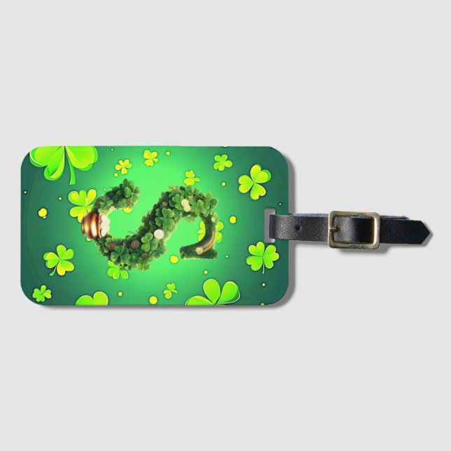 Etiqueta De Bagagem Letras monográficas (Frente Horizontal)