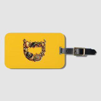 Etiqueta De Bagagem Letter D Thanksgiving style gift 