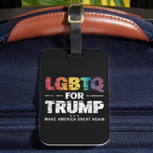 ETIQUETA DE BAGAGEM LGBTQ PARA TRUMP GAY LÉSBICA PARA TRUMP 2024