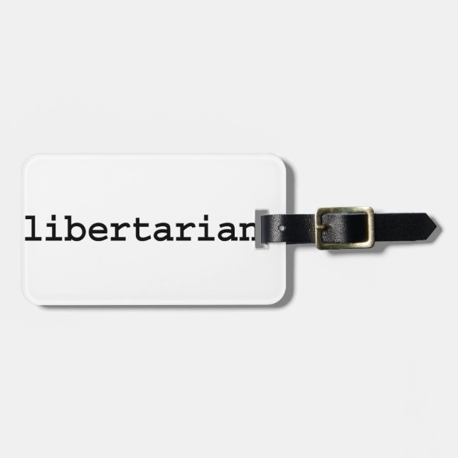 Etiqueta De Bagagem libertarian. (Frente Horizontal)
