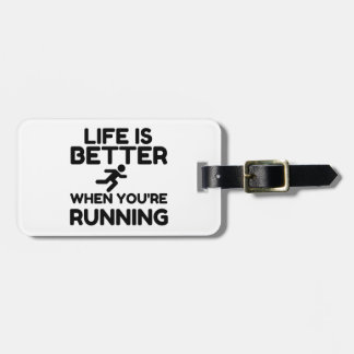 Etiqueta De Bagagem Life Is Better Running