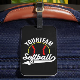 Etiqueta De Bagagem Liga Personalizada do ADD do Jogador do Softball T