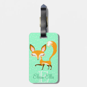 Etiqueta De Bagagem Lil Foxie - Fox feminino bonito - Tag feito sob