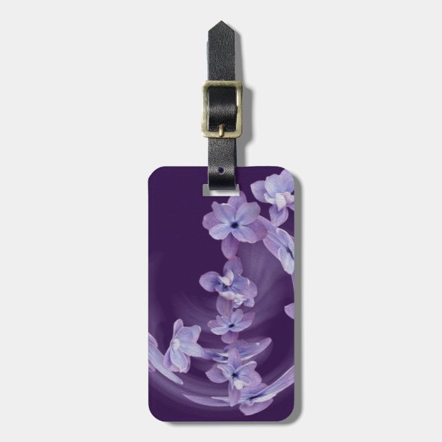 Etiqueta De Bagagem Lilac em círculo (Frente Vertical)