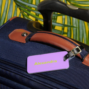 Etiqueta De Bagagem Lilac Solid Color