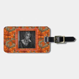 Etiqueta De Bagagem Lilases Personalizadas da Moda para o Aniversário