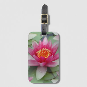 Etiqueta De Bagagem Lily Lily De Água De Lotus Rosa