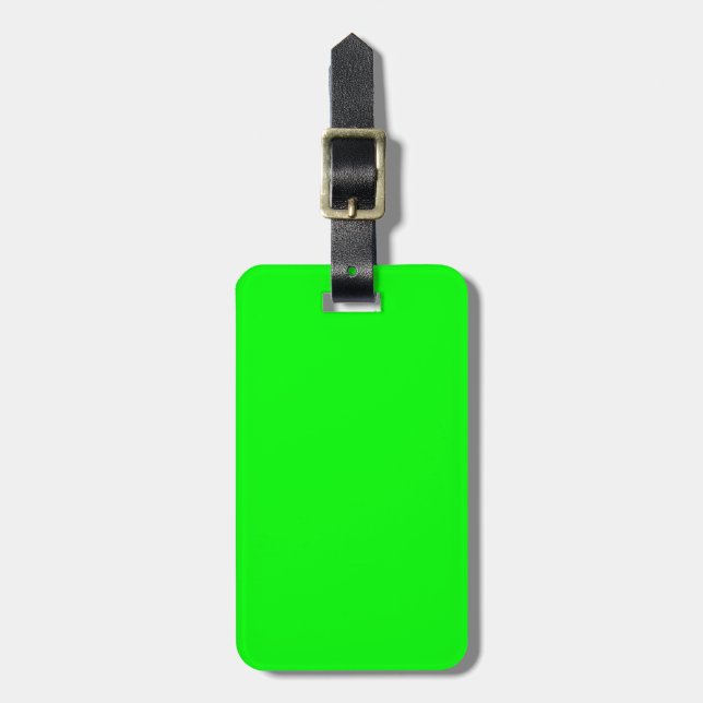 Etiqueta De Bagagem Lima Verde Sólido (Frente Vertical)