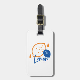 Etiqueta De Bagagem Limon Line Art minimalista - Fruta moderna de citr