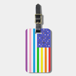 Etiqueta De Bagagem Linda Bandeira dos EUA