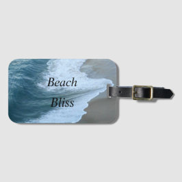 Etiqueta De Bagagem Linda felicidade na praia