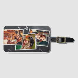 Etiqueta De Bagagem Linda garota fotográfica