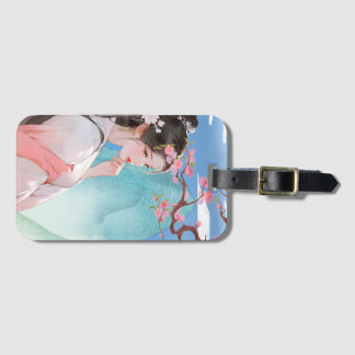 Etiqueta De Bagagem Linda mulher chinesa