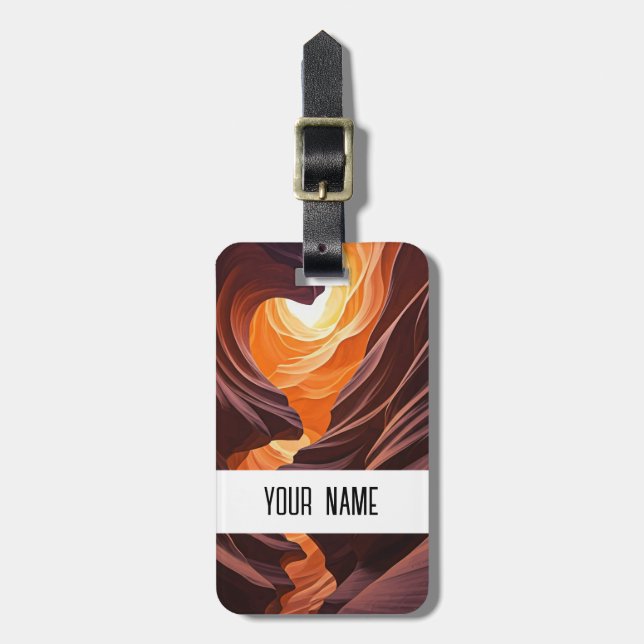 Etiqueta De Bagagem Linda Nação Antelope Canyon Navajo (Frente Vertical)