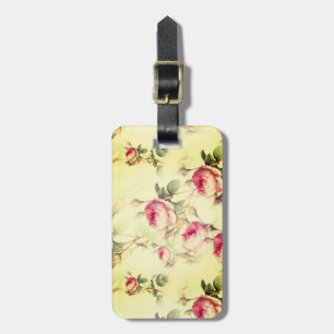 Etiqueta De Bagagem Linda Vintage Floral