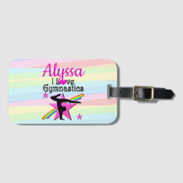 ETIQUETA DE BAGAGEM LINDO EU AMO GINÁSTICO DESIGN