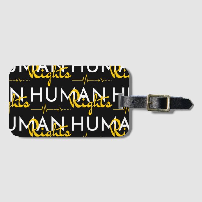 Etiqueta De Bagagem Linha de vida dos direitos humanos (Frente Horizontal)