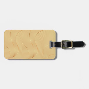 Etiqueta De Bagagem Linhas de Ouro Fluido Arte de Fundo Abstrato de Lu
