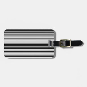 Etiqueta De Bagagem Linhas Pretas E Brancas