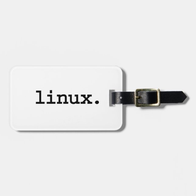Etiqueta De Bagagem linux. (Frente Horizontal)