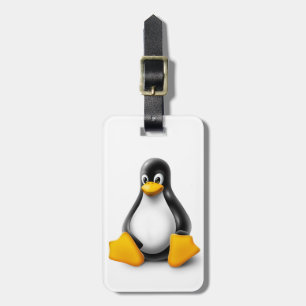 Etiqueta De Bagagem Linux Tux o pinguim