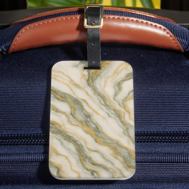 Etiqueta De Bagagem Liquid Gold Veins (Frente Insitu 2)