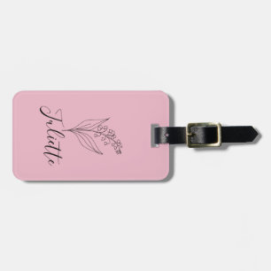 Etiqueta De Bagagem Lírio-do-vale Personalizado Flor de Nascimento