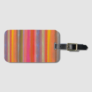 Etiqueta De Bagagem Listras Boho de Carvão Colorido
