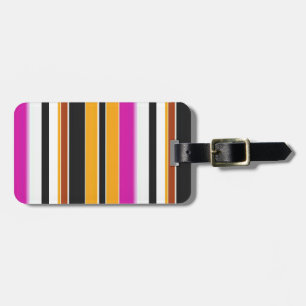 Etiqueta De Bagagem Listras brancas e pretas
