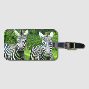 Etiqueta De Bagagem Listras de zebra na trilha do prado